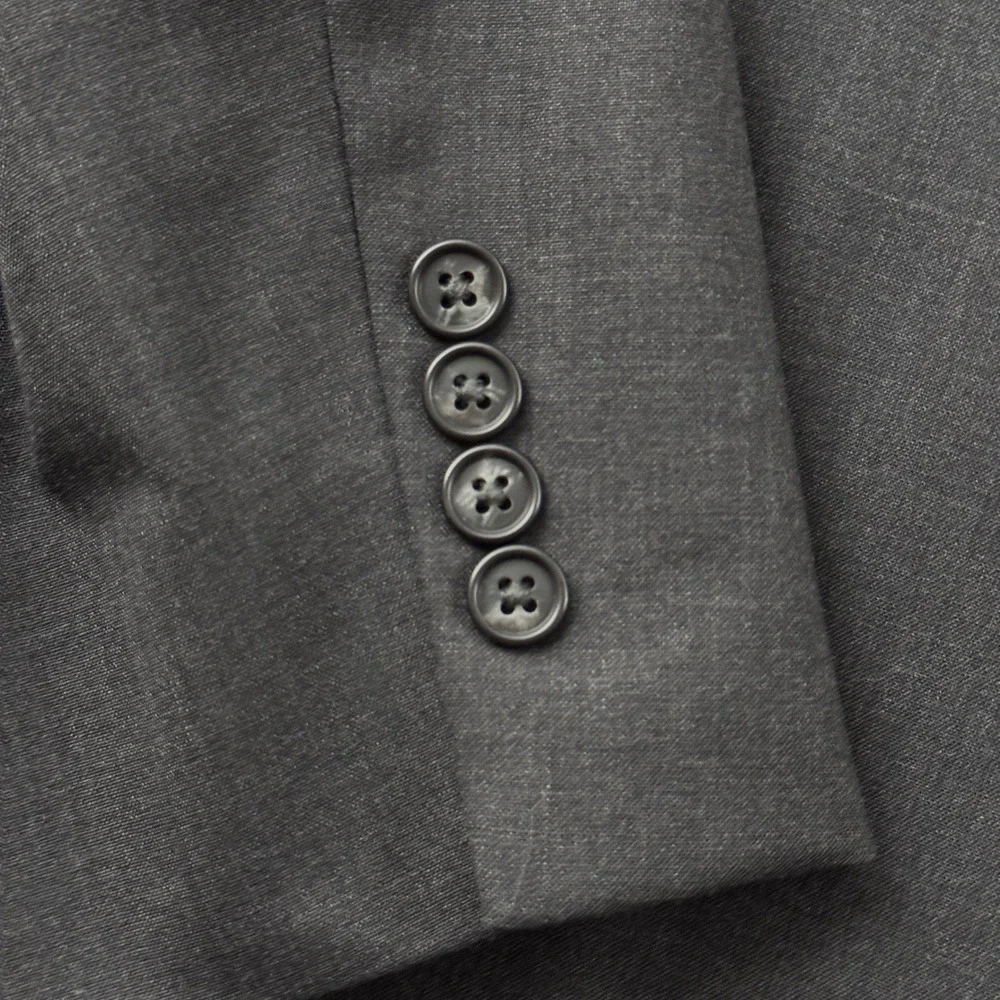 Claiborne Mens 50 Long Wool Blazer Charcoal Gray Two Button Sport Coat 50L